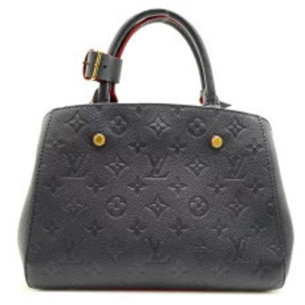 Louis Vuitton 2way Monogram Rouge Handbag Blue Empreinte Marine Montaigne Blue